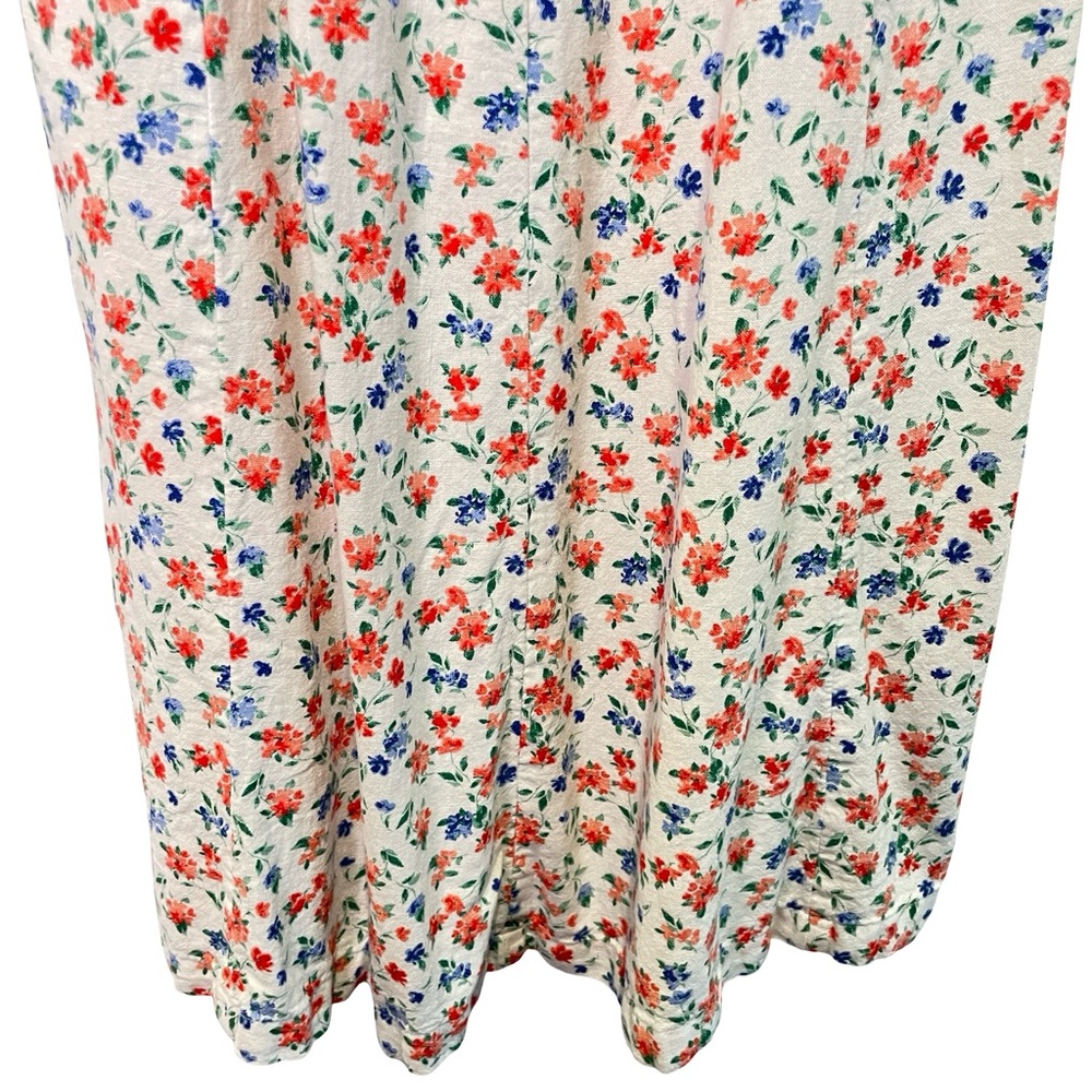Old Navy Linen Blend Fit & Flare Sleeveless Midi Dress Americana, Size S - Picture 6 of 12
